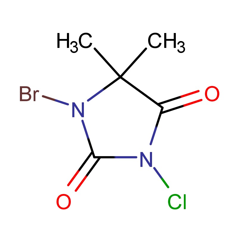 1-bromo-3-chlor-5,5-dimethylhydantoin pro úpravu voda v okruhu chladicí věže
